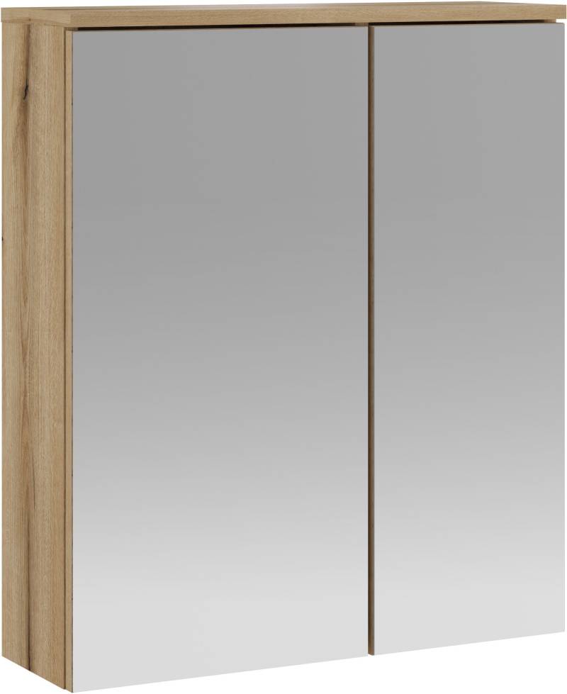 INOSIGN Badspiegel "Oslo, Spiegelschrank in Eiche Evoke, Spiegel im skandinavischen Design" Aufbewahrungsschrank mit 2 Spiegeltüren, wahlweise mit LED von Inosign