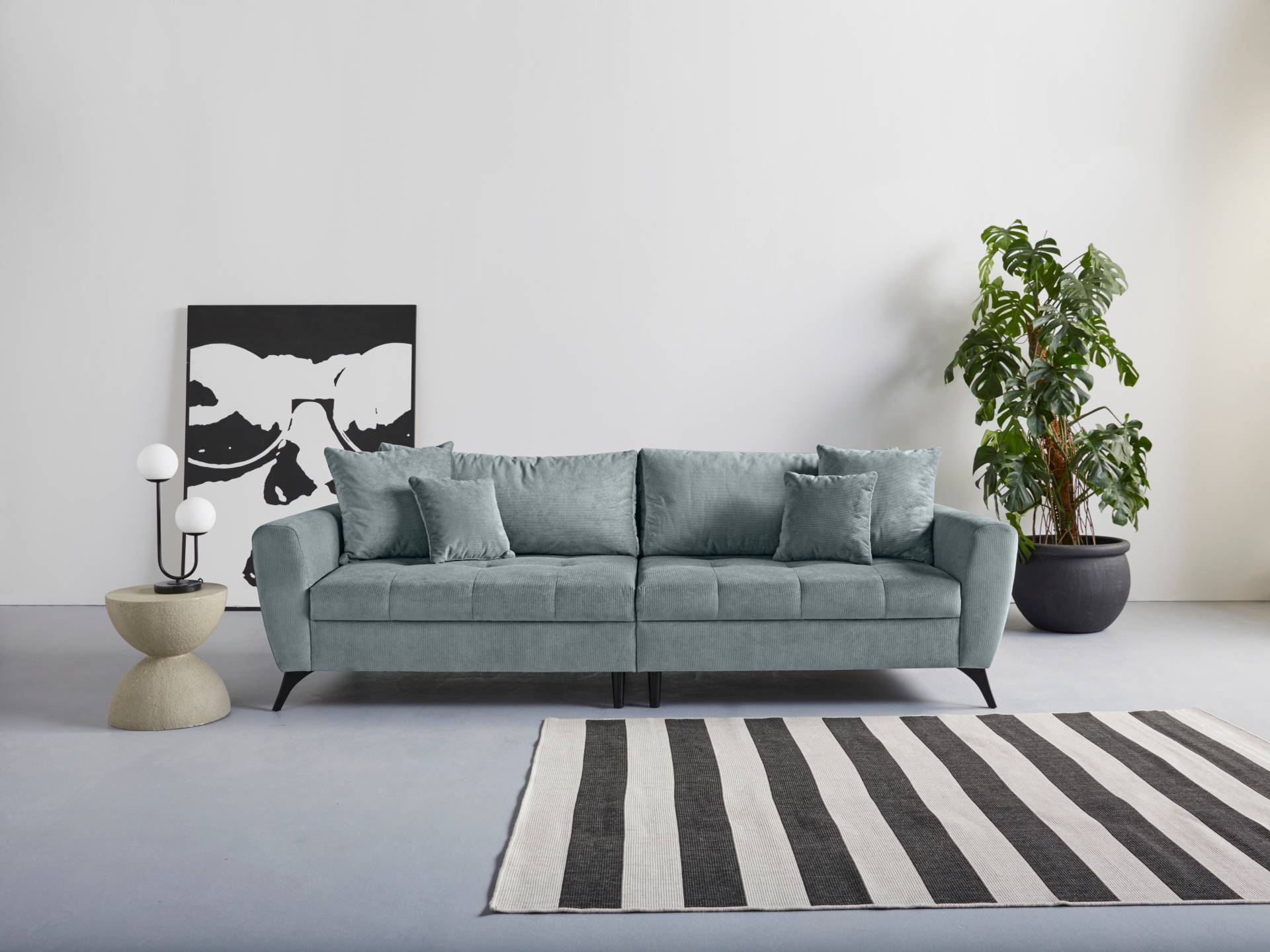 INOSIGN Big-Sofa "Lörby", auch mit Aqua clean-Bezug, feine Steppung im Sitzbereich, lose Kissen von Inosign