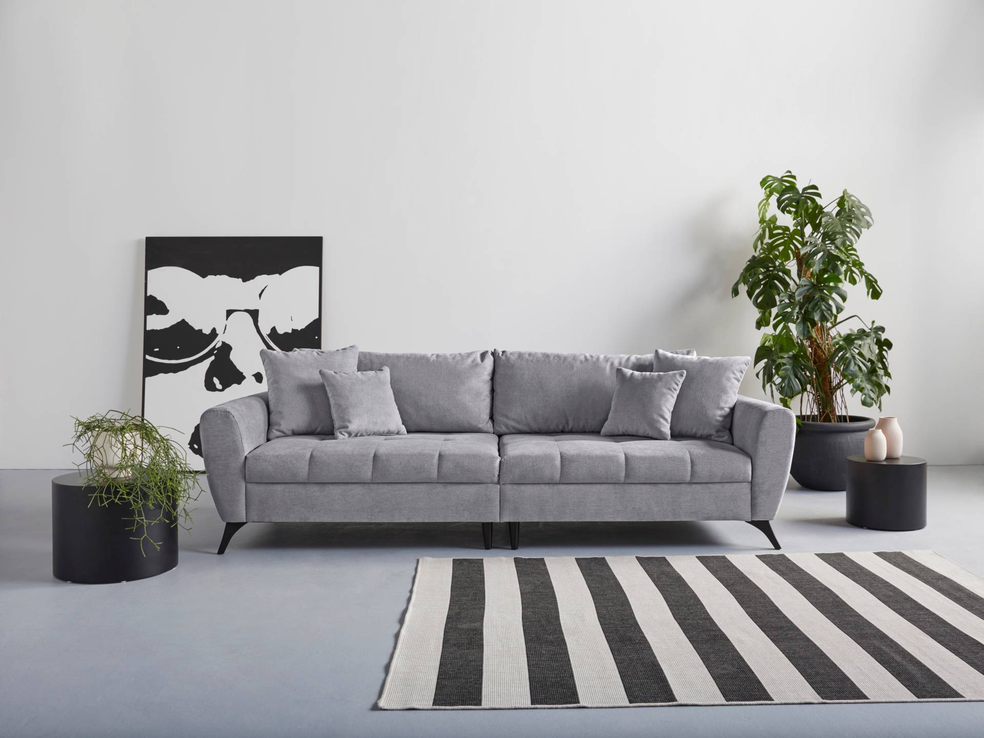 INOSIGN Big-Sofa "Lörby", auch mit Aqua clean-Bezug, feine Steppung im Sitzbereich, lose Kissen von Inosign