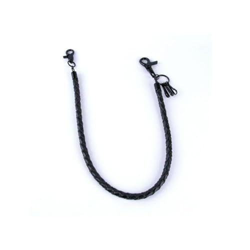 Inovey Biker Männer PU Leder Metall Double Link Geldbörse Ketten Biker Trucker Punk Jean Schlüsselanhänger - schwarz von Inovey