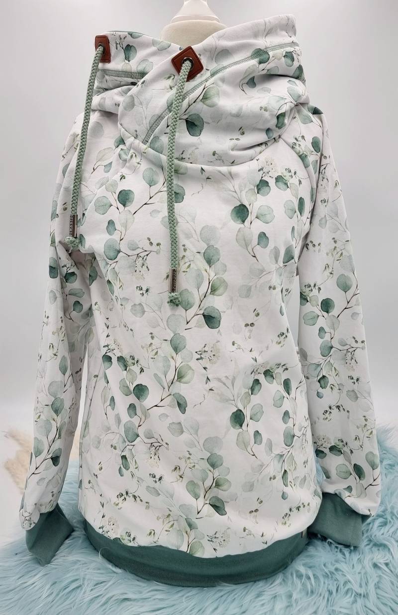 Hoodie Damen Kapuzenpullover Sweatshirt Frauen Blumen Frühling Sommersweat Größe 34-52 von InsaneandUnique