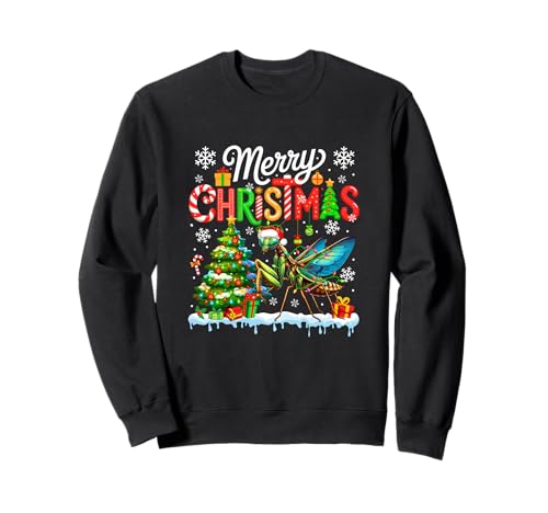Frohe Weihnachten Santa Mantis Buntes Kostüm Kinder Kleinkind Sweatshirt von Insect Christmas Costume