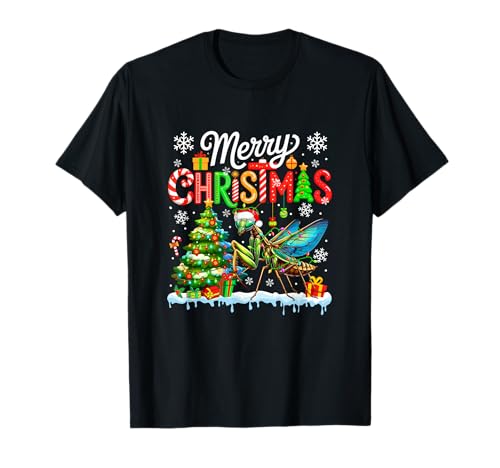 Frohe Weihnachten Santa Mantis Buntes Kostüm Kinder Kleinkind T-Shirt von Insect Christmas Costume