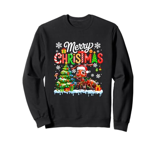 Frohe Weihnachten Weihnachtsmann Ameise buntes Kostüm Kinder Kleinkind Sweatshirt von Insect Christmas Costume