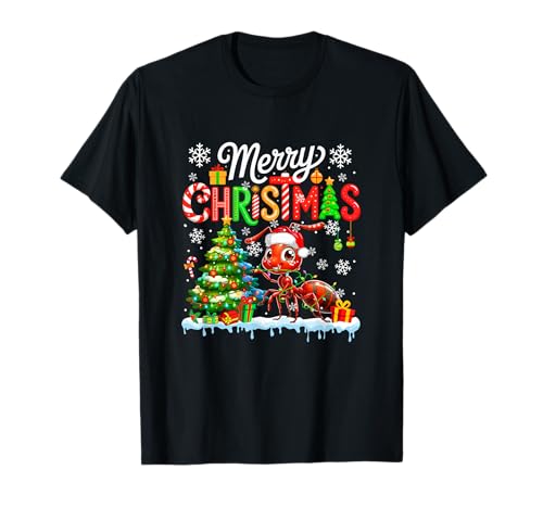 Frohe Weihnachten Weihnachtsmann Ameise buntes Kostüm Kinder Kleinkind T-Shirt von Insect Christmas Costume