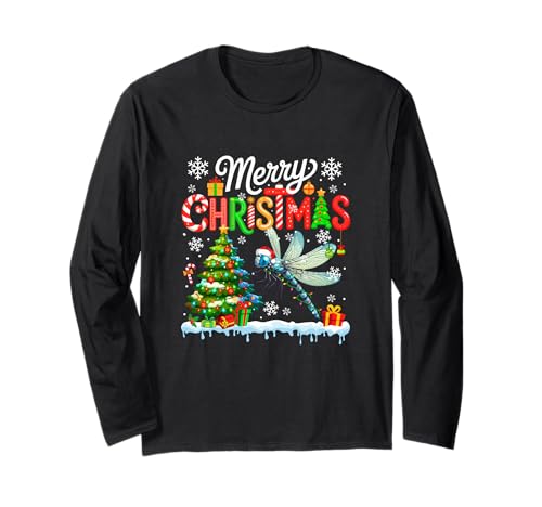 Frohe Weihnachten Weihnachtsmann Libelle buntes Kostüm Kinder Langarmshirt von Insect Christmas Costume