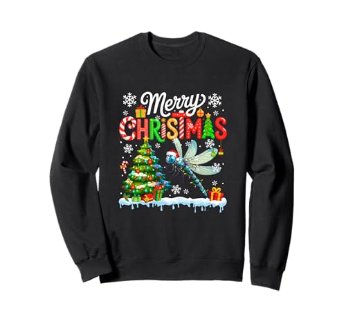 Frohe Weihnachten Weihnachtsmann Libelle buntes Kostüm Kinder Sweatshirt von Insect Christmas Costume