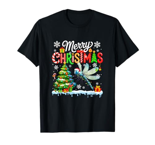 Frohe Weihnachten Weihnachtsmann Libelle buntes Kostüm Kinder T-Shirt von Insect Christmas Costume