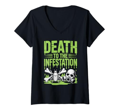 Damen Schädlingsbekämpfer Experte Bug Buster Humor Exterminator Life T-Shirt mit V-Ausschnitt Damen Schädlingsbekämpfer Experte Bug Buster Humor Exterminator Life T-Shirt mit V-Ausschnitt von Insect Terminator Pride Rodent Control Pest Guy