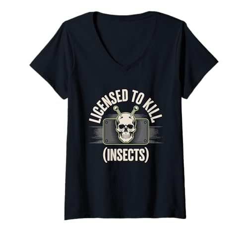 Damen Schädlingsbekämpfer Experte Bug Buster Humor Exterminator Life T-Shirt mit V-Ausschnitt Damen Schädlingsbekämpfer Experte Bug Buster Humor Exterminator Life T-Shirt mit V-Ausschnitt von Insect Terminator Pride Rodent Control Pest Guy