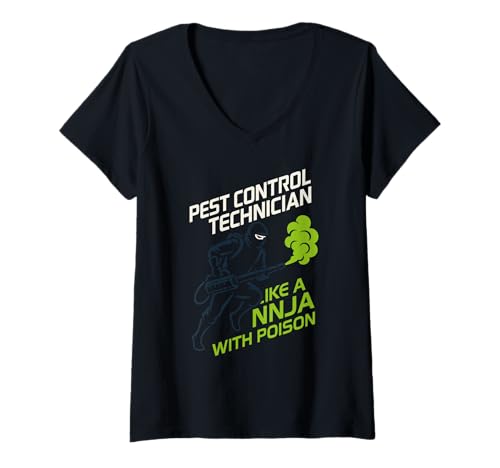 Damen Schädlingsbekämpfer Experte Bug Buster Humor Exterminator Life T-Shirt mit V-Ausschnitt Damen Schädlingsbekämpfer Experte Bug Buster Humor Exterminator Life T-Shirt mit V-Ausschnitt von Insect Terminator Pride Rodent Control Pest Guy