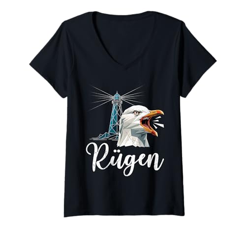 Damen Insel RÜGEN OSTSEE Rügen Urlaub Lustiges Rügener T-Shirt mit V-Ausschnitt Damen Insel RÜGEN OSTSEE Rügen Urlaub Lustiges Rügener T-Shirt mit V-Ausschnitt von Insel Rügen Geschenk Ostsee Shirt Rügen Urlaub