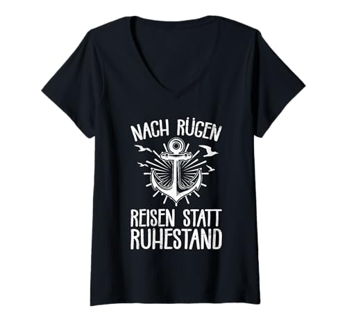 Damen Opa NACH RÜGEN Reisen STATT Ruhestand Lustig Insel Rügen T-Shirt mit V-Ausschnitt Damen Opa NACH RÜGEN Reisen STATT Ruhestand Lustig Insel Rügen T-Shirt mit V-Ausschnitt von Insel Rügen Geschenk Ostsee Shirt Rügen Urlaub