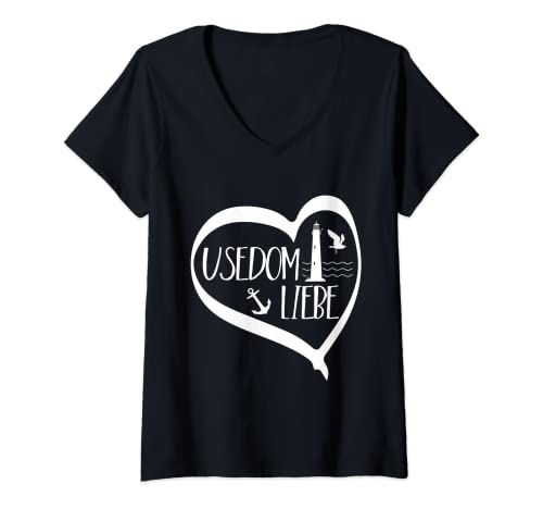 Damen Ostsee Insel Usedom Küste Urlaub Strand Lustiger Spruch T-Shirt mit V-Ausschnitt Damen Ostsee Insel Usedom Küste Urlaub Strand Lustiger Spruch T-Shirt mit V-Ausschnitt von Insel Usedom Meer Ostsee Nordsee Urlaub Strand