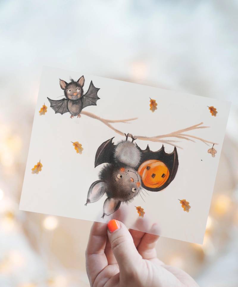 Bügelbild Fledermaus Herbst - Kinder Shirt Für Halloween, Laternenfest & Waldtiere-Outfits Bügelbild Fledermaus Herbst - Kinder Shirt Für Halloween, Laternenfest & Waldtiere-Outfits von InselKids