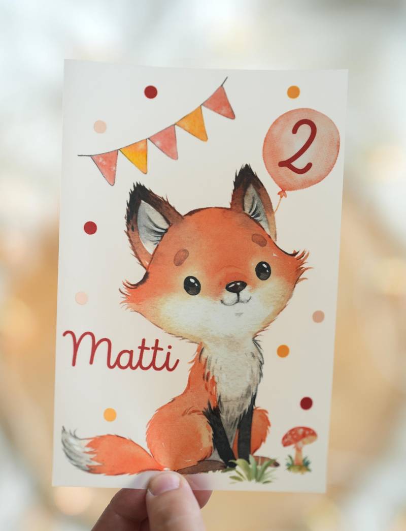 Bügelbild Fuchs Für Farbige Textilien - Personalisiert Mit Name & Zahl Geburtstagsshirt Kinder Fuchsmotiv Jungen A4 Oder A5 Bügelbild Fuchs Für Farbige Textilien - Personalisiert Mit Name & Zahl Geburtstagsshirt Kinder Fuchsmotiv Jungen A4 Oder A5 von InselKids