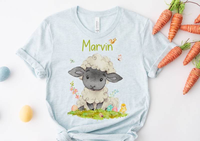 Bügelbild Für Bunte Textilien Ostern Osterhase Ostershirt Osterpullover Osterbody Osterkleid Hase Möhre Frühling Küken Schaf Lamm Lämpchen von InselKids