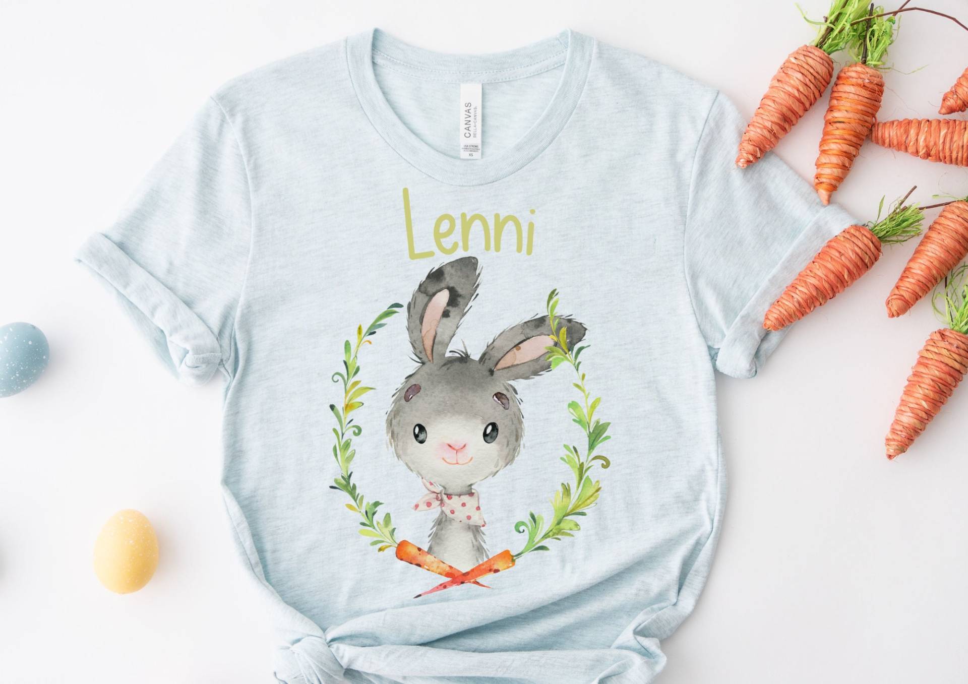 Bügelbild Für Bunte Textilien Ostern Osterhase Ostershirt Osterpulloverosterbody Osterkleid Hase Möhre Frühling von InselKids