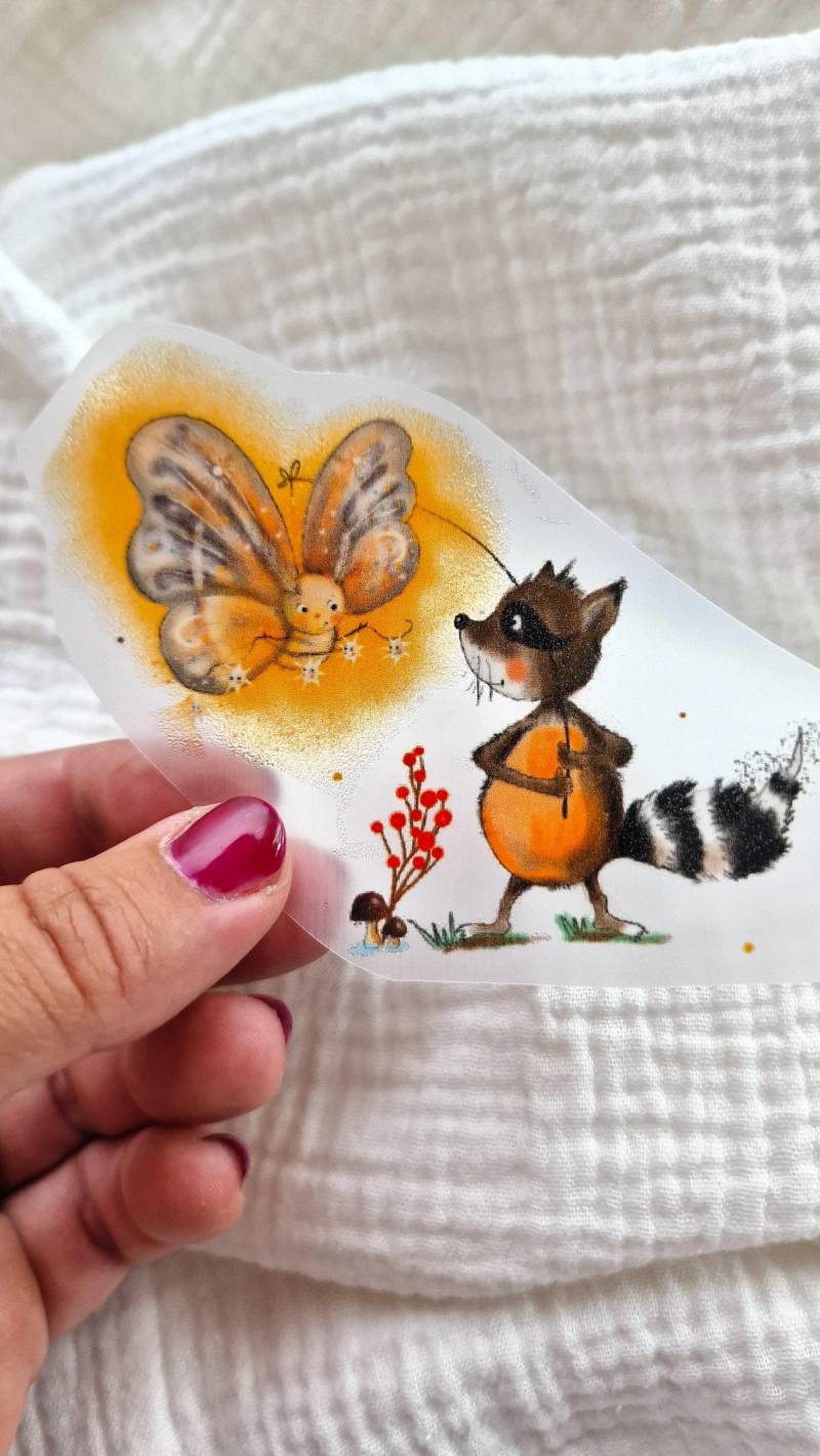 Bügelbild Herbst Laterne Laufen Fuchs Lichterfest Herbstzeit Laternenfest Herbstkind Herbstdeko Herbstoutfit Deko Dachs Waschbär von InselKids