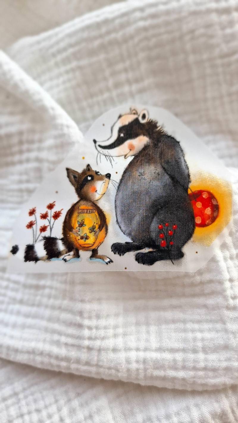 Bügelbild Herbst Laterne Laufen Fuchs Lichterfest Herbstzeit Laternenfest Herbstkind Herbstdeko Herbstoutfit Deko Dachs von InselKids