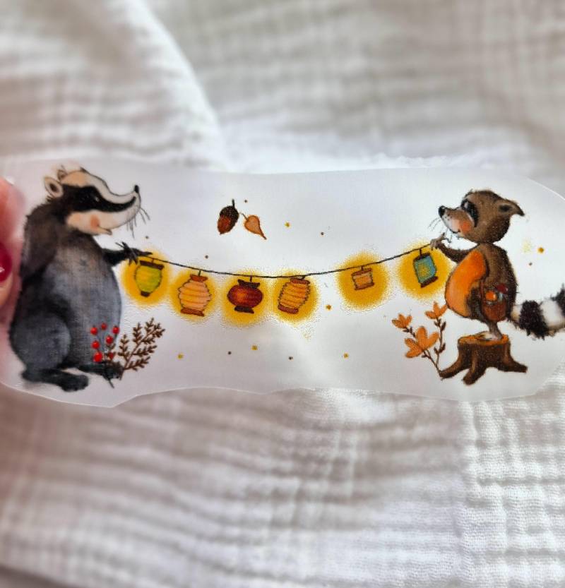 Bügelbild Herbst Laterne Laufen Fuchs Lichterfest Herbstzeit Laternenfest Herbstkind Herbstdeko Herbstoutfit Deko Dachs von InselKids