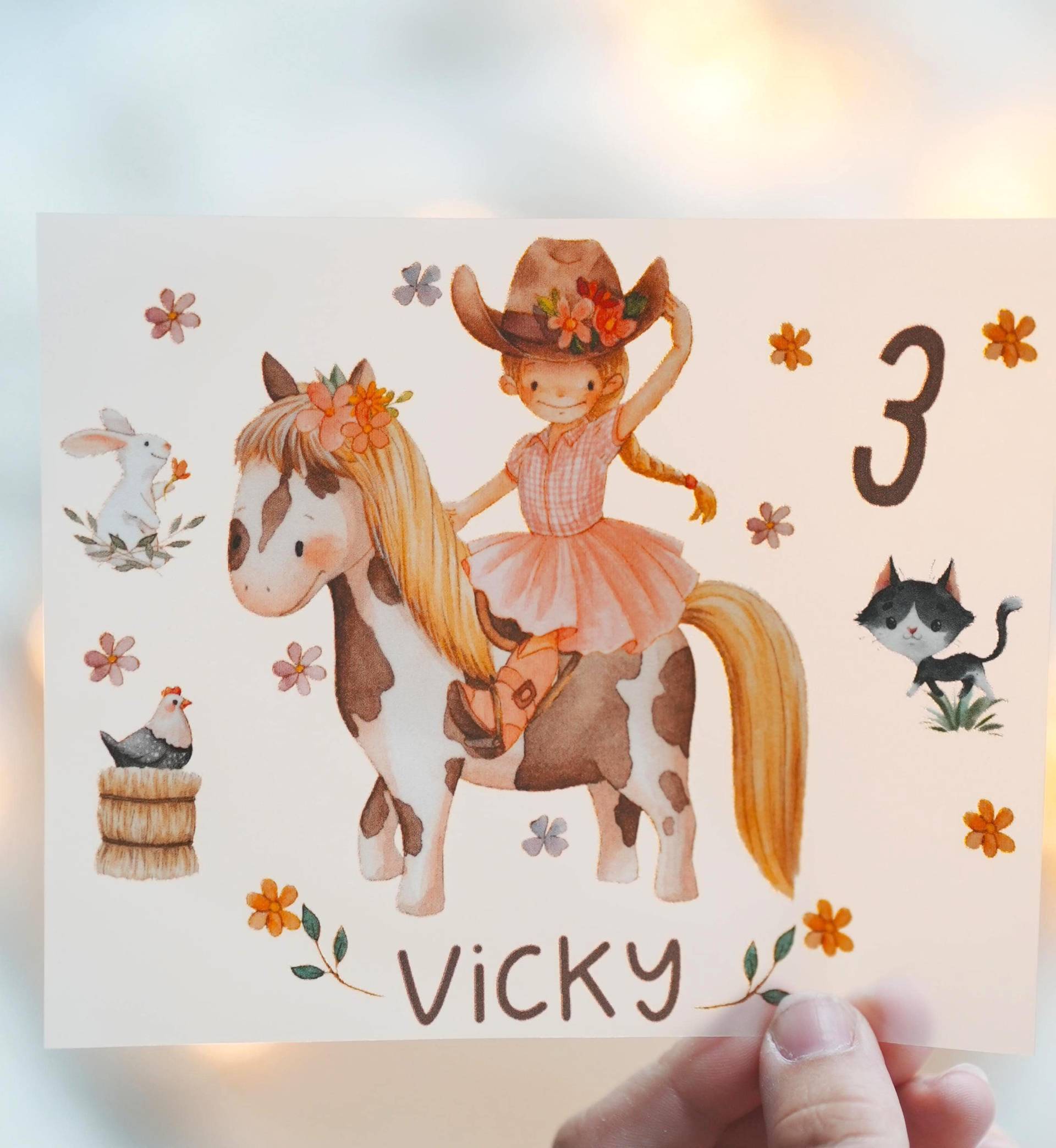 Bügelbild Pferd Pony Reiterin - Personalisiert Mit Name & Zahl Für Geburtstagsshirt Mädchen Cowgirl Motiv A4 Oder A5 Bügelbild Pferd Pony Reiterin - Personalisiert Mit Name & Zahl Für Geburtstagsshirt Mädchen Cowgirl Motiv A4 Oder A5 von InselKids