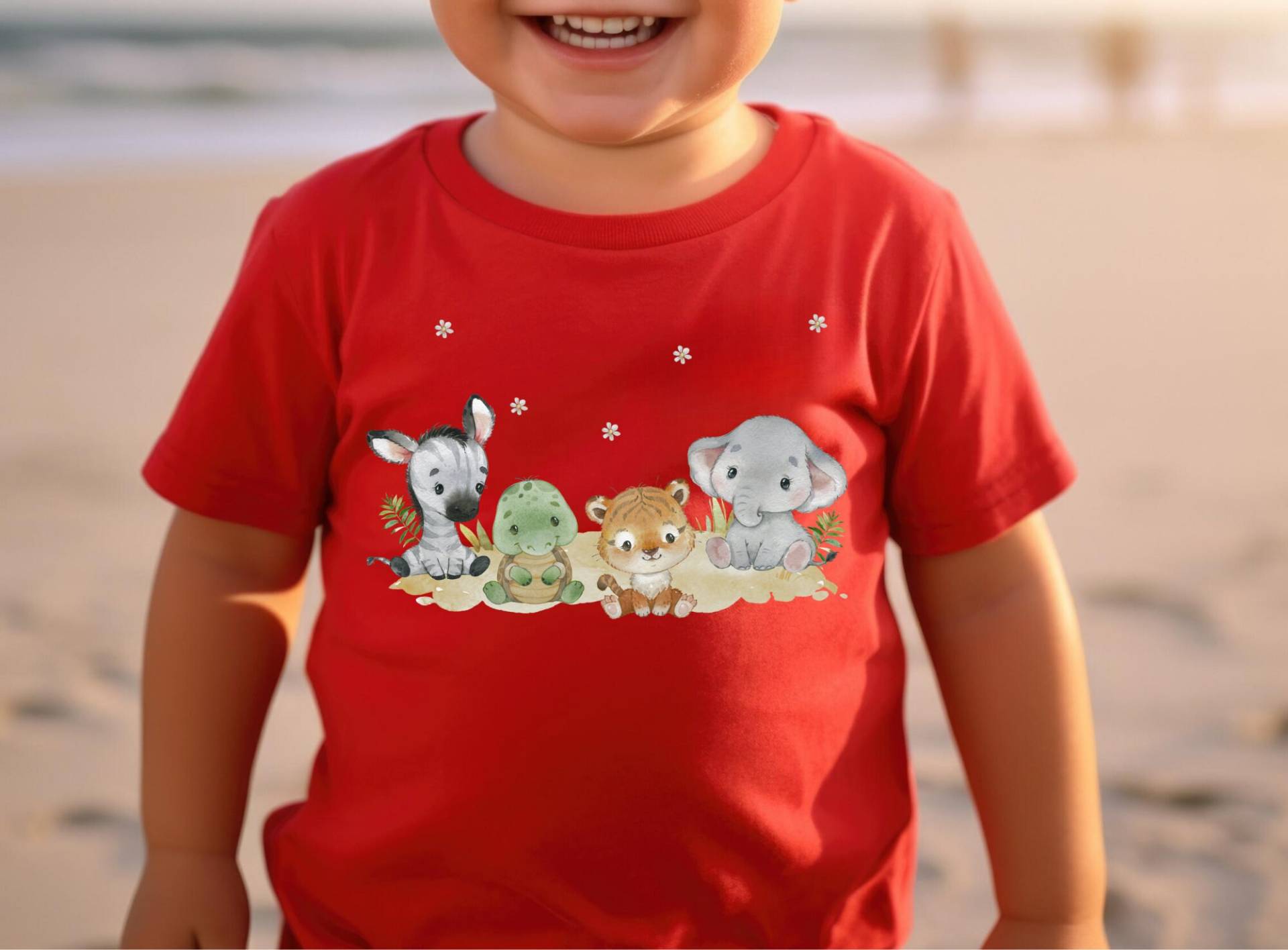 T-Shirt Shirt Kurzarm Mit Name Personalisiert Kindershirt Safari Löwe Tiger Dschungeltiere T-Shirt Shirt Kurzarm Mit Name Personalisiert Kindershirt Safari Löwe Tiger Dschungeltiere von InselKids