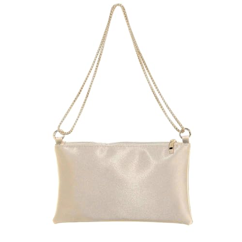 Inshere Damen Satin Abendhandtasche Schultertasche Geldbörse für Hochzeit Party Crossbody Schultertasche Champagnerfarben Inshere Damen Satin Abendhandtasche Schultertasche Geldbörse für Hochzeit Party Crossbody Schultertasche Champagnerfarben von Inshere