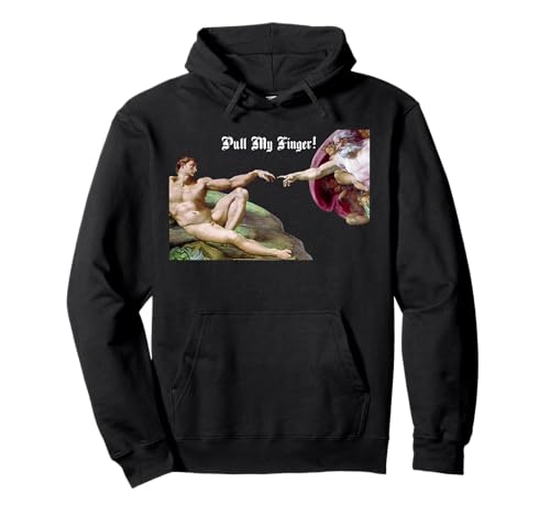 Pull My Finger – Michelangelo Creation of Man Furz Humor Pullover Hoodie Pull My Finger – Michelangelo Creation of Man Furz Humor Pullover Hoodie von Inside Out Designs