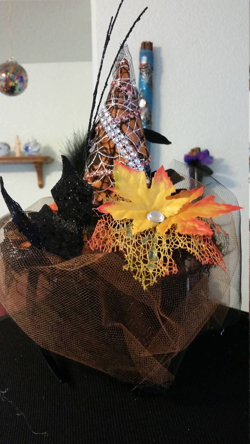 Mini Hexenhut, Halloween Fascinator, Kostümzubehör, Hut Mini Hexenhut, Halloween Fascinator, Kostümzubehör, Hut von InsideGypsysWagon