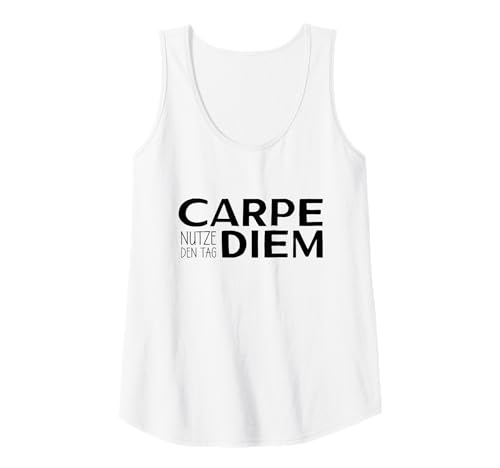Damen Carpe Diem Nutze den Tag Schriftzug Latein Spruch Motivation Tank Top Damen Carpe Diem Nutze den Tag Schriftzug Latein Spruch Motivation Tank Top von Inspiration Motivation Positiv Denken Geschenke