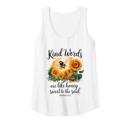 Damen Kind Words Are Like Honey Sweet to The Soul Christians Tank Top Damen Kind Words Are Like Honey Sweet to The Soul Christians Tank Top von Inspirational Bible Verse Christian Religion Gifts
