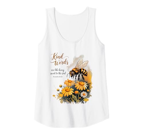 Damen Kind Words Are Like Honey Sweet to The Soul Christians Tank Top Damen Kind Words Are Like Honey Sweet to The Soul Christians Tank Top von Inspirational Bible Verse Christian Religion Gifts