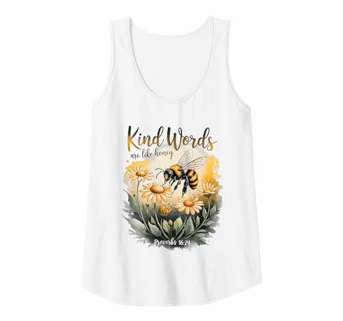 Damen Kind Words Are Like Honey Sweet to The Soul Christians Tank Top von Inspirational Bible Verse Christian Religion Gifts