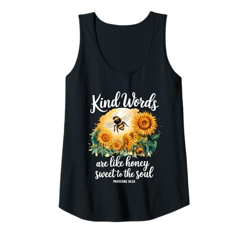 Damen Kind Words Are Like Honey Sweet to The Soul Christians Tank Top Damen Kind Words Are Like Honey Sweet to The Soul Christians Tank Top von Inspirational Bible Verse Christian Religion Gifts