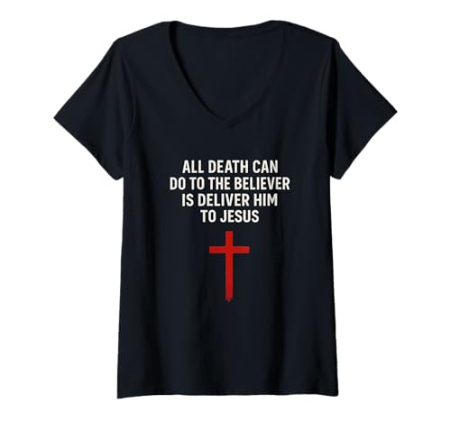 Damen Für Jesus, lustiger Christ T-Shirt mit V-Ausschnitt Damen Für Jesus, lustiger Christ T-Shirt mit V-Ausschnitt von Inspirational Christian Quote