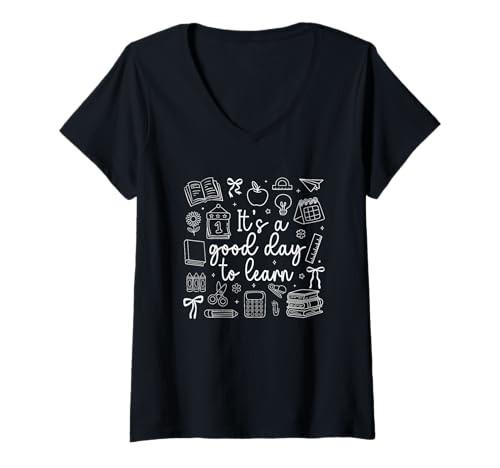 Damen Es ist EIN guter Tag, um Motivation und Inspiration zu Lernen T-Shirt mit V-Ausschnitt Damen Es ist EIN guter Tag, um Motivation und Inspiration zu Lernen T-Shirt mit V-Ausschnitt von Inspirational Learning Motivation Positive Vibes