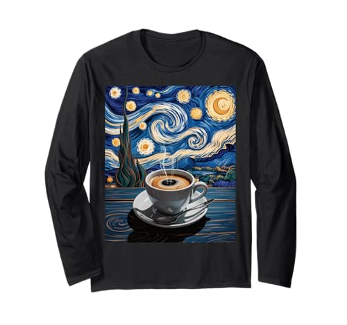 Lustige Kaffee Sternennacht Latte Art Cup Barista Damen Herren Langarmshirt Lustige Kaffee Sternennacht Latte Art Cup Barista Damen Herren Langarmshirt von Inspirational Quote Caffeine Lover Artistic Cafe