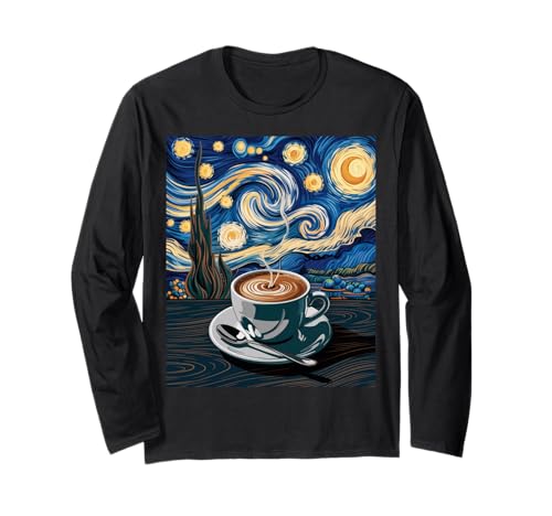 Lustige Kaffee Sternennacht Latte Art Cup Barista Damen Herren Langarmshirt Lustige Kaffee Sternennacht Latte Art Cup Barista Damen Herren Langarmshirt von Inspirational Quote Caffeine Lover Artistic Cafe