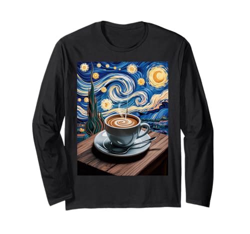 Lustige Kaffee Sternennacht Latte Art Cup Barista Damen Herren Langarmshirt Lustige Kaffee Sternennacht Latte Art Cup Barista Damen Herren Langarmshirt von Inspirational Quote Caffeine Lover Artistic Cafe