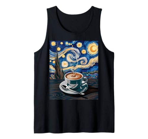 Lustige Kaffee Sternennacht Latte Art Cup Barista Damen Herren Tank Top Lustige Kaffee Sternennacht Latte Art Cup Barista Damen Herren Tank Top von Inspirational Quote Caffeine Lover Artistic Cafe