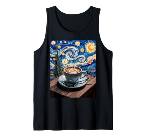 Lustige Kaffee Sternennacht Latte Art Cup Barista Damen Herren Tank Top Lustige Kaffee Sternennacht Latte Art Cup Barista Damen Herren Tank Top von Inspirational Quote Caffeine Lover Artistic Cafe