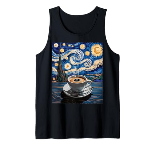 Lustige Kaffee Sternennacht Latte Art Cup Barista Damen Herren Tank Top Lustige Kaffee Sternennacht Latte Art Cup Barista Damen Herren Tank Top von Inspirational Quote Caffeine Lover Artistic Cafe