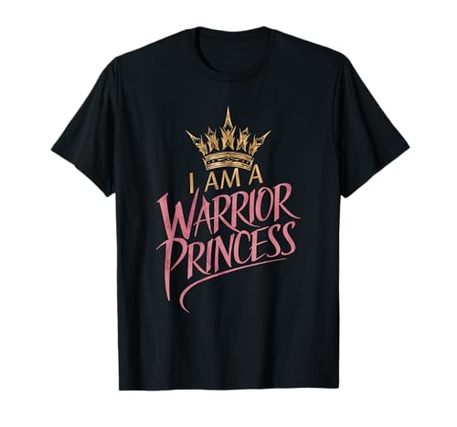 Empowering Inspirational Warrior Princess Zitat Mädchen Frauen T-Shirt von InspirationalWear Co.