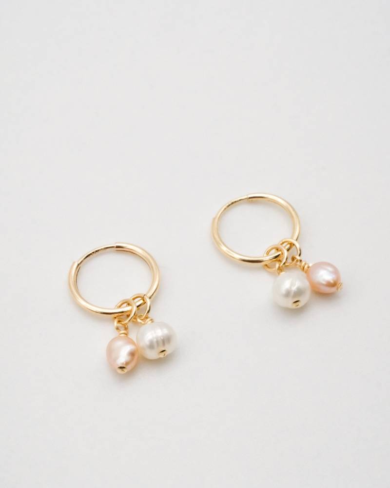 Perle Creolen, Perlen Ohrringe, 14K Gold Gefüllte Hoop Schmuck, Juni Birthstone Ohrringe von Inspirationher