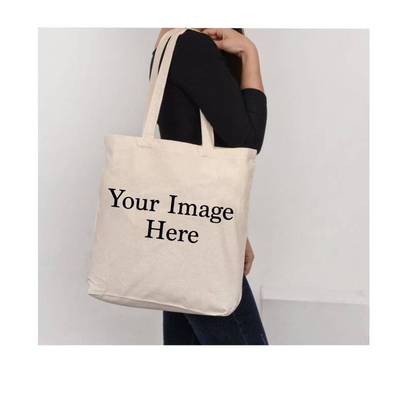 Personalisierte Einkaufstasche Aus Baumwolle Mit Bildmotiv Für Projekt, Buch, Laptop, Reise von InspirationsinPrint