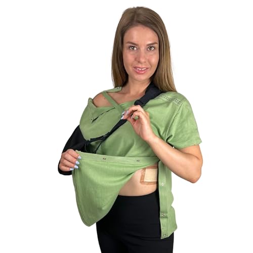 Inspired Comforts Damen Schulter Chirurgie Shirt, Grün , Groß von Inspired Comforts