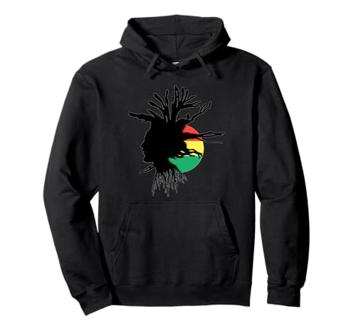 Rasta Dreads Äthiopische Flagge Reggae Roots Rastafarian Jamaika Pullover Hoodie von Inspired Rasta