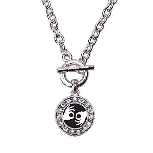 Inspired Silver Silberne Halskette mit Kreis-Anhänger, 45,7 cm, mit Zirkonia-Schmuck, Metall Edelstein, Zirkonia von Inspired Silver