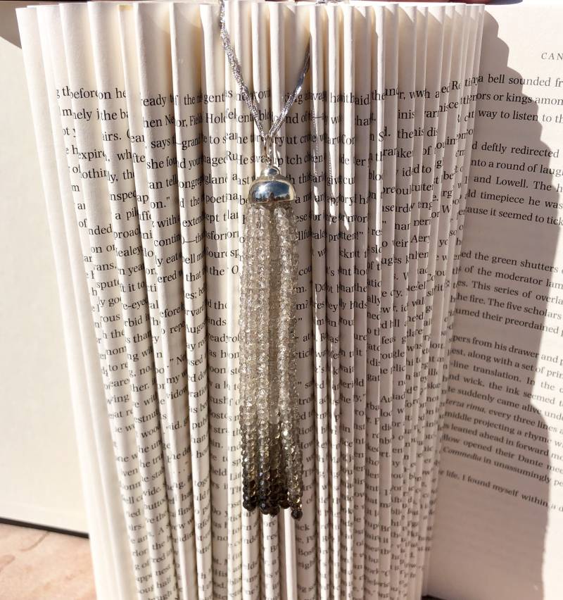 3-strang Weißgold Ombre Zirkon & Topas Quaste Halskette 3-strang Weißgold Ombre Zirkon & Topas Quaste Halskette von InspiredAntiquity